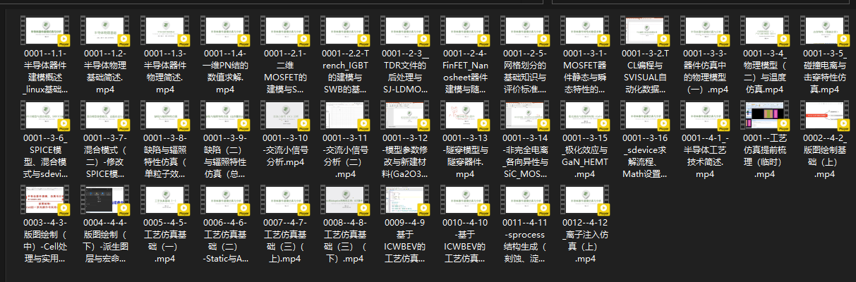 
		                行业常用仿真软件Sentaurus的教学视频
		                